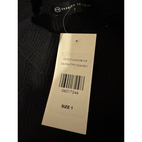 Fashion To Figure Black Cutout Ribbed Pullover Duster Sweater Plus Size 1 NWT - Picture 13 of 14